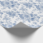 Blauw ventilatorpatroon cadeaupapier (Hoek)
