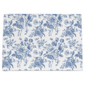 Blauw ventilatorpatroon groot cadeauzakje (Voorkant)