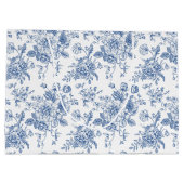 Blauw ventilatorpatroon groot cadeauzakje (Achterkant)