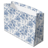 Blauw ventilatorpatroon groot cadeauzakje (Achterkant Gekanteld)