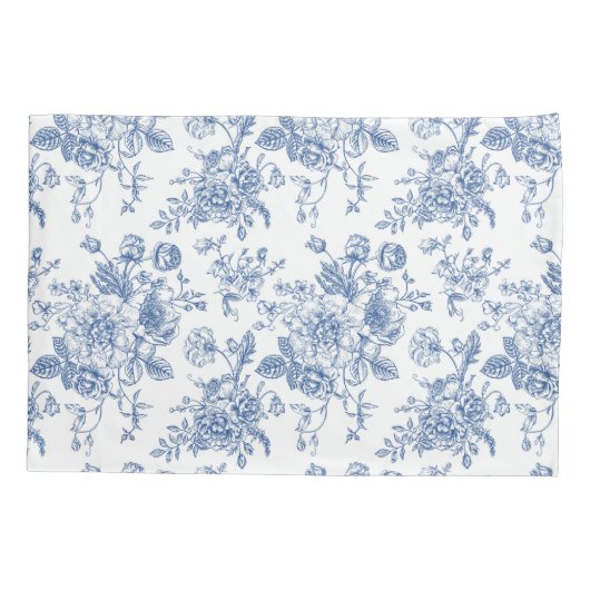 Blauw ventilatorpatroon kussensloop (Achterkant)