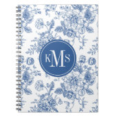 Blauw ventilatorpatroon notitieboek (Voorkant)