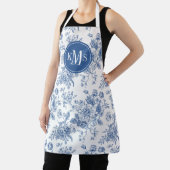 Blauw ventilatorpatroon schort (Insitu)