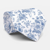 Blauw ventilatorpatroon stropdas (Opgerold)