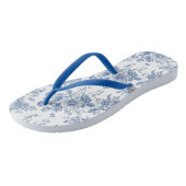 Blauw ventilatorpatroon teenslippers (Schuin)