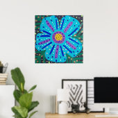 Blauw ventilatorverf poster (Thuiskantoor)