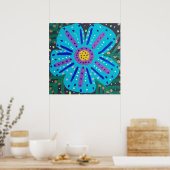 Blauw ventilatorverf poster (Keuken)