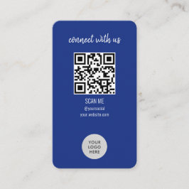 Blauw verbind met de code van ons QR Visitekaartje