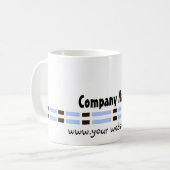 Blauw verbindings-Kantoor ontwerp Koffiemok (Voorkant links)