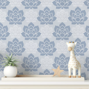 Blauw Verfijnde Vetplant Behang