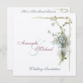  blauw vergeet me dat ik een bruiloft moet vieren kaart (Voorkant / Achterkant)