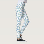 Blauw vergeet-me-niet Patroon Leggings (Rechts)