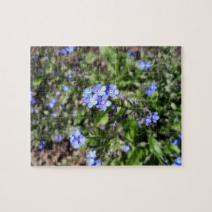 Blauw Vergeet mij niet puzzel