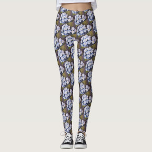 BLAUW VERGETEN ME NOTA'S FLORAL LEGGINGS