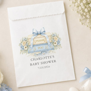 Blauw Verhaaltjesboek Baby Shower Favor Zak Bedankzakje