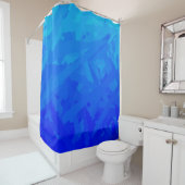 Blauw verloop Abstract Douchegordijn (In situ)