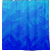 Blauw verloop Abstract Douchegordijn (Voorkant)