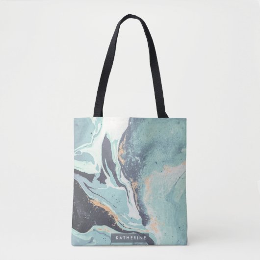 Blauw verloop Abstract Draagtas (Voorkant)