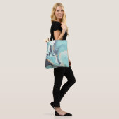 Blauw verloop Abstract Draagtas (Op model)
