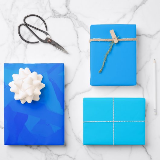 Blauw verloop Abstract Inpakpapier Vel (Voorkant)