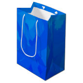 Blauw verloop Abstract Medium Cadeauzakje (Voorkant Gekanteld)