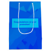 Blauw verloop Abstract Medium Cadeauzakje (Achterkant)