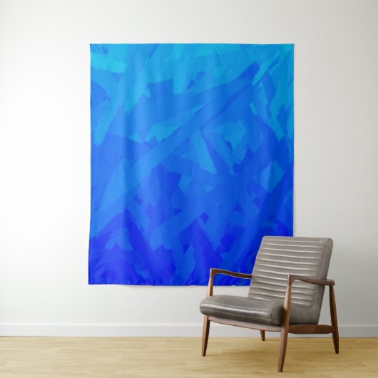 Blauw verloop Abstract Wandkleed (In situ)
