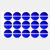 Blauw verloop en bewerkbare tekst op witte streep labels (Vel)