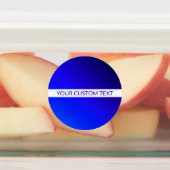 Blauw verloop en bewerkbare tekst op witte streep labels (Aangebracht)