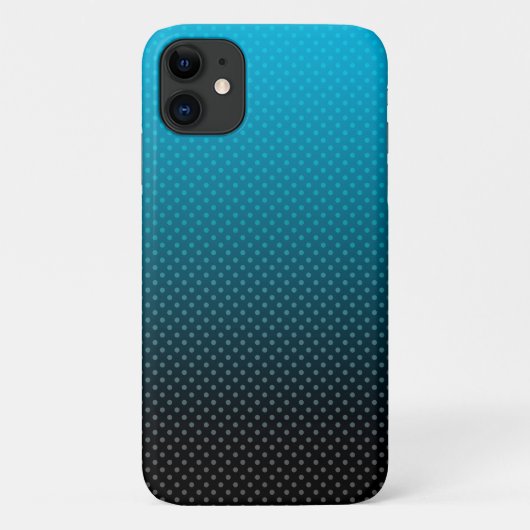 Blauw verloop met kleine stippen Case-Mate iPhone case (Achterkant)