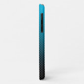 Blauw verloop met kleine stippen Case-Mate iPhone case (Achterkant/links)