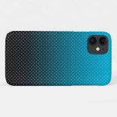 Blauw verloop met kleine stippen Case-Mate iPhone case (Achterkant (horizontaal))