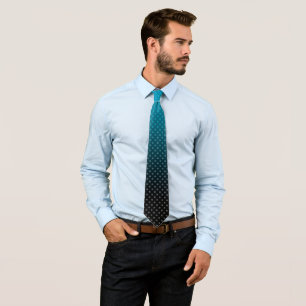 Blauw verloop met kleine stippen stropdas