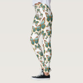 Blauw verloop vlinderpatroon leggings (Links)