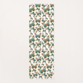 Blauw verloop vlinderpatroon yogamat