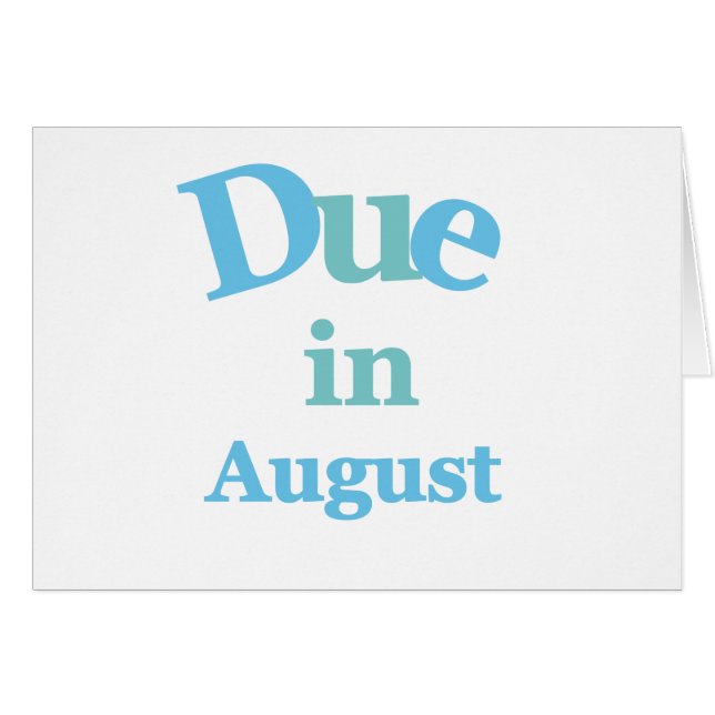 Blauw verschuldigd in augustus (Voorkant Horizontaal)