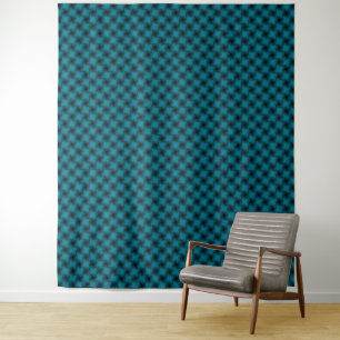 Blauw verstrengeld patroon wandkleed