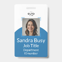  Blauw Verticaal Personeel ID Badge