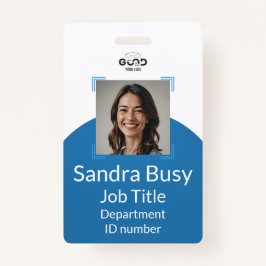 Blauw Verticaal Personeel ID Badge