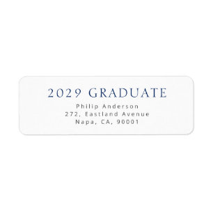 Blauw Vet Typografie 2024 Afstudeeradres Etiket