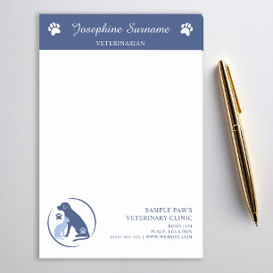 Blauw Veterinair Dierenkliniek Aangepast Logo En T Post-it® Notes