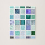 Blauw viermozaïekpatroon legpuzzel (Verticaal)