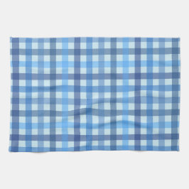 Blauw vijf-kleur geruit keukendoek theedoek