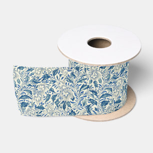Blauw Vintage Aziatisch Bloemmotief: Antieke Chino Lint