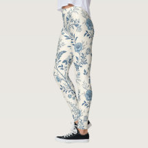 Blauw Vintage Bloempatroon