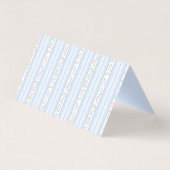 Blauw Vintage Fancy Bloemstukkaart Tafeldecoratie Kaart (Achterkant)