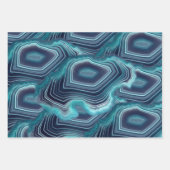 Blauw & Violet Agaat Geode Inpakpapier Vel (Voorkant 3)