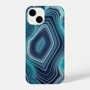 Blauw & Violet Agaat Geode iPhone 14 Hoesje