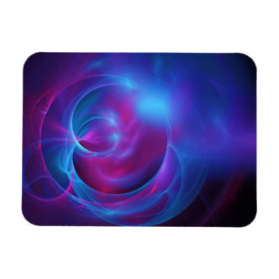 Blauw Violet en roze Cosmic Swirly Fractal Magneet