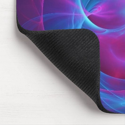 Blauw Violet en roze Cosmic Swirly Fractal Muismat (Hoek)